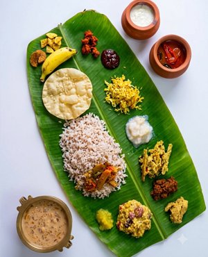 a traditional Kerala Sadhya